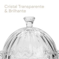 Queijeira de Cristal com Tampa Renaissance 20Cm 7403 Lyor