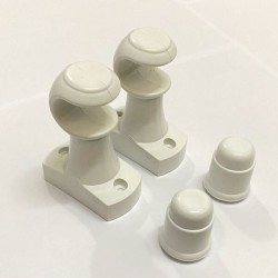 SUPORTE VARAO MEDIO BRANCO 2F C/2 - 1731 ANKOR