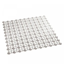 Tapete Quadrado de PVC com Antiderrapante Cinza 220184 Lyor