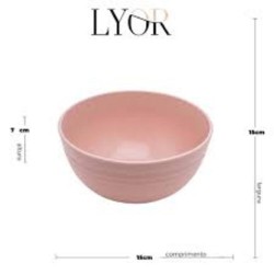 Bowl Bambu PP Lines Salmão 15x7,5 1368 Lyor