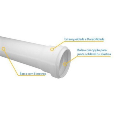 TUBO ESG 150MM 6M FORTLEV